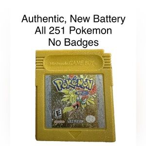POKEMON Gold All 251 GAME AUTHENTIC & NEW BATTERY!